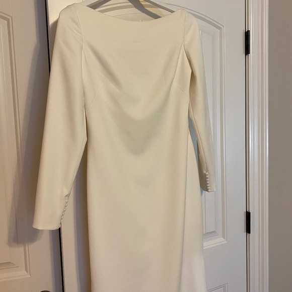 Theia Flora Wedding Dress (long sleeve, sheath) - Picture 6 of 11